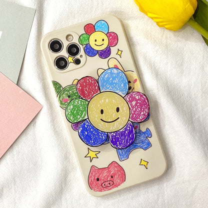 Rainbow Sketch Mobile Phone Case Smart Tok Set