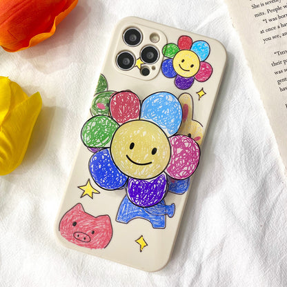 Rainbow Sketch Mobile Phone Case Smart Tok Set