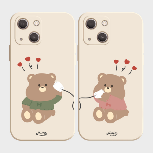 Hello Pumi Bear Mobile Couple Phone Case