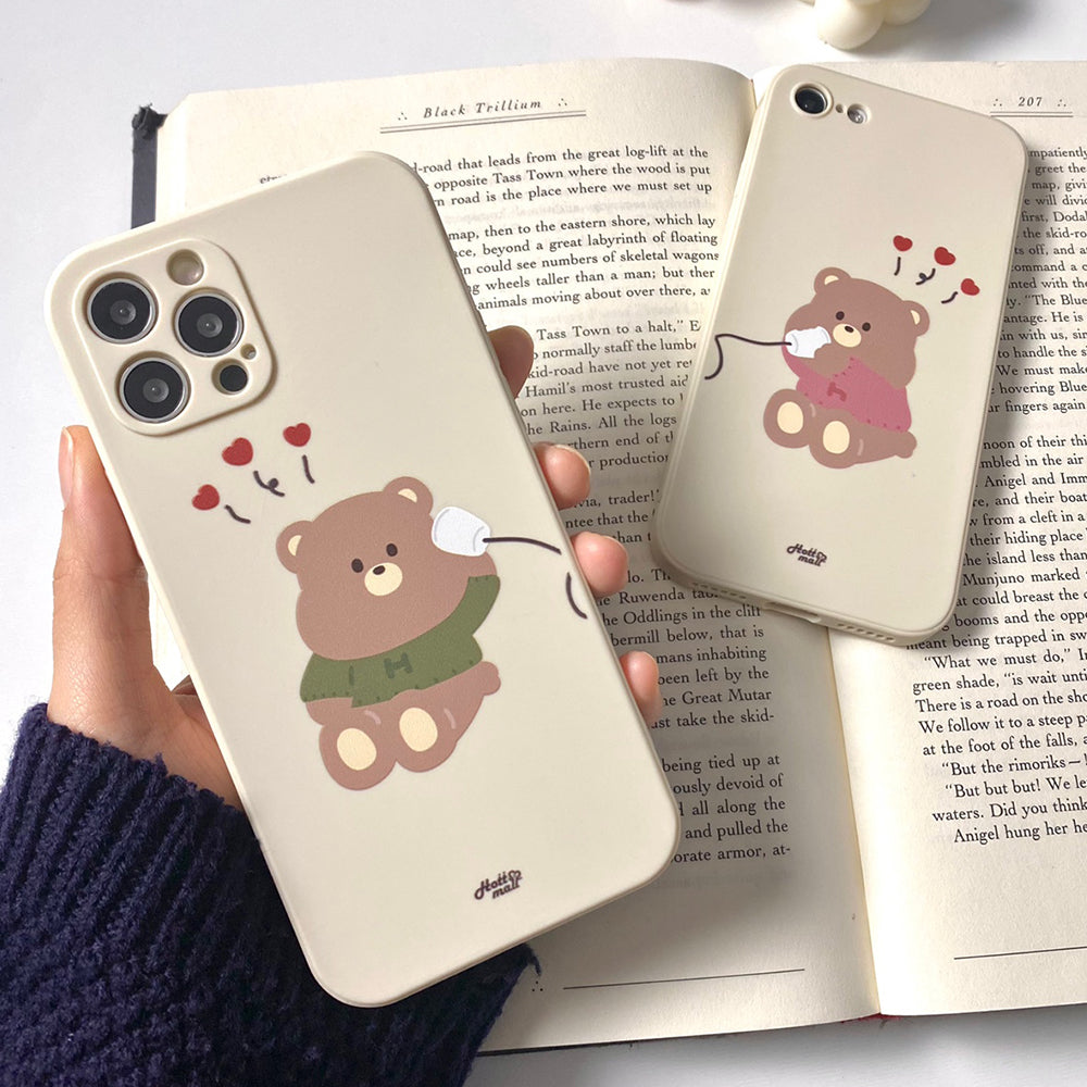 Hello Pumi Bear Mobile Couple Phone Case