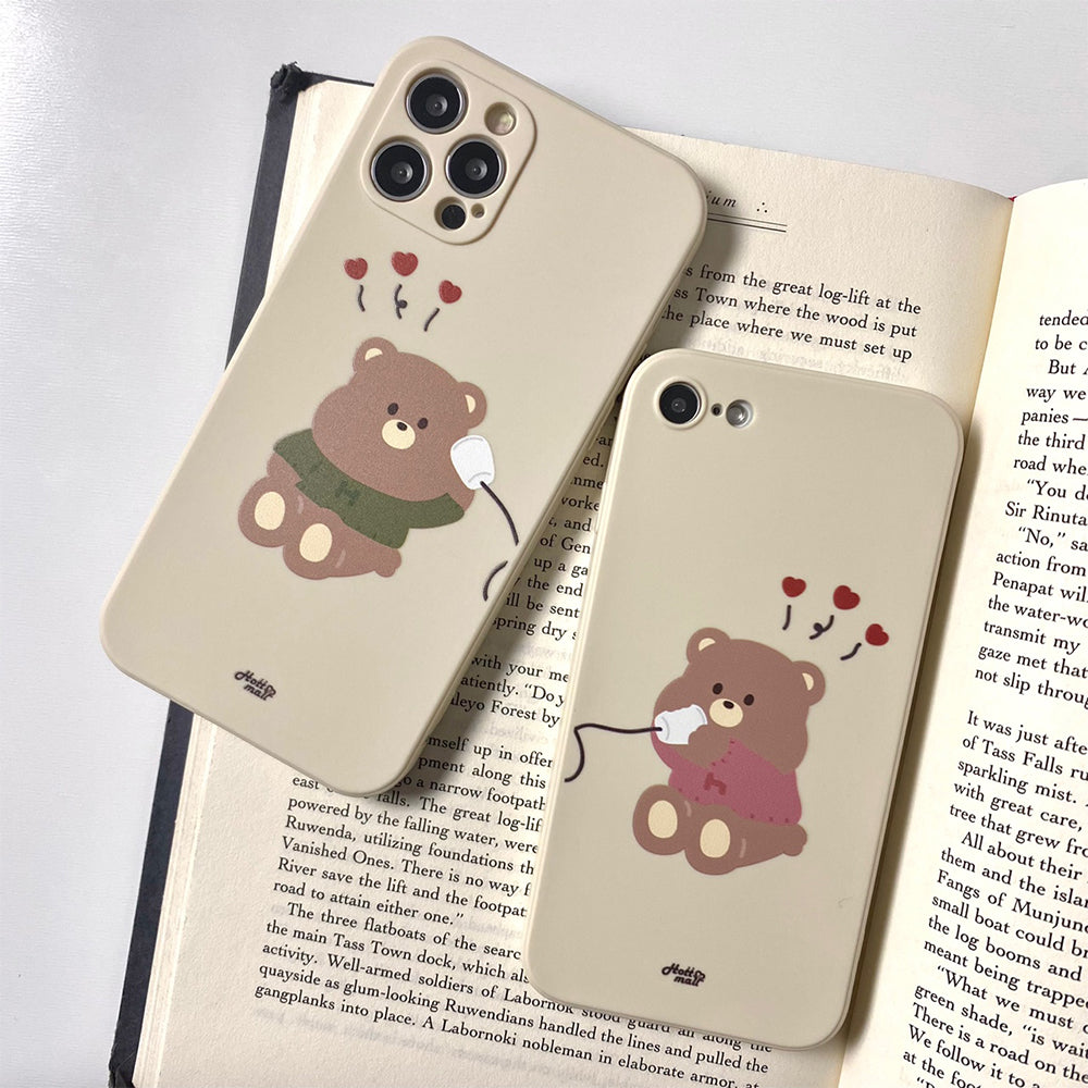 Hello Pumi Bear Mobile Couple Phone Case