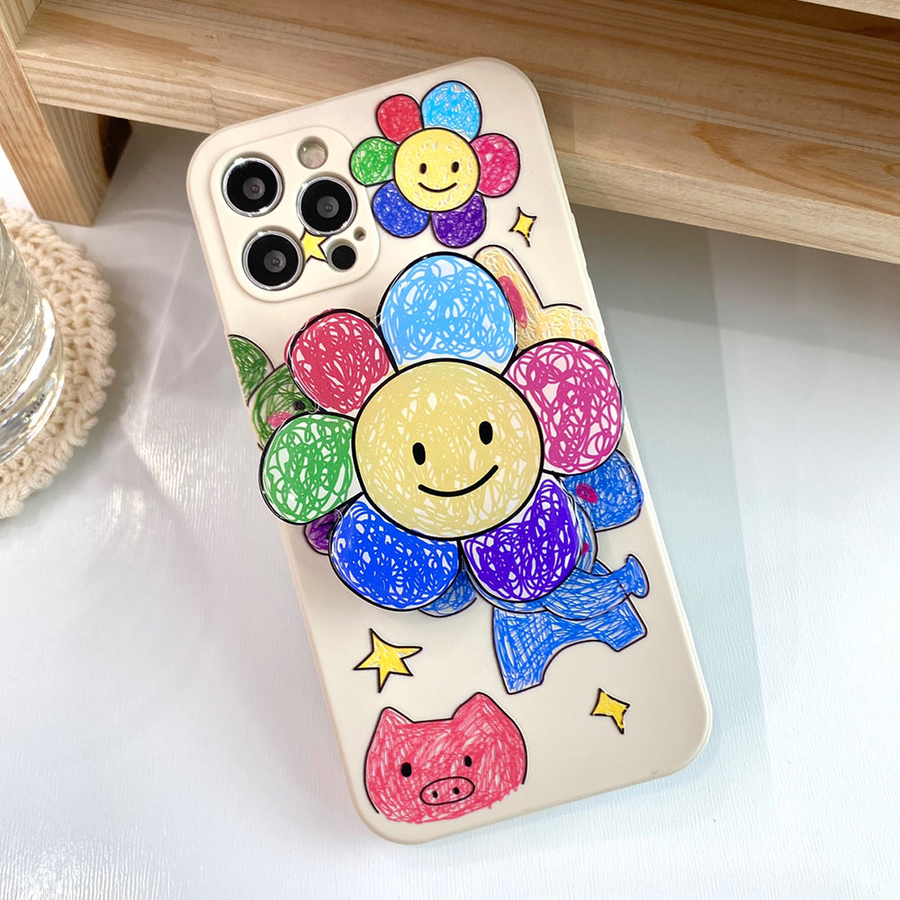 Rainbow Sketch Mobile Phone Case Smart Tok Set