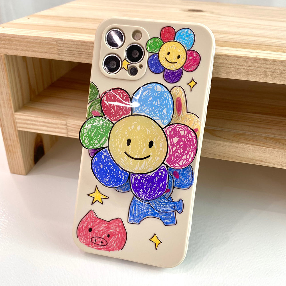 Rainbow Sketch Mobile Phone Case Smart Tok Set