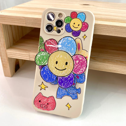 Rainbow Sketch Mobile Phone Case Smart Tok Set