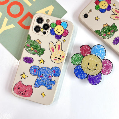 Rainbow Sketch Mobile Phone Case Smart Tok Set