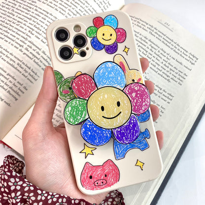 Rainbow Sketch Mobile Phone Case Smart Tok Set