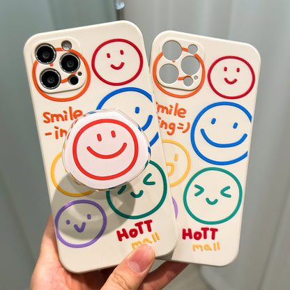 Beige Smiling Mobile Phone Case Smart Tok Set