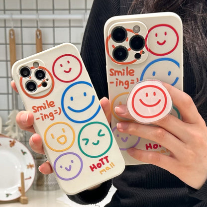 Beige Smiling Mobile Phone Case Smart Tok Set