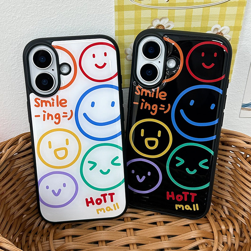 Beige Smiling Bumper Phone Case