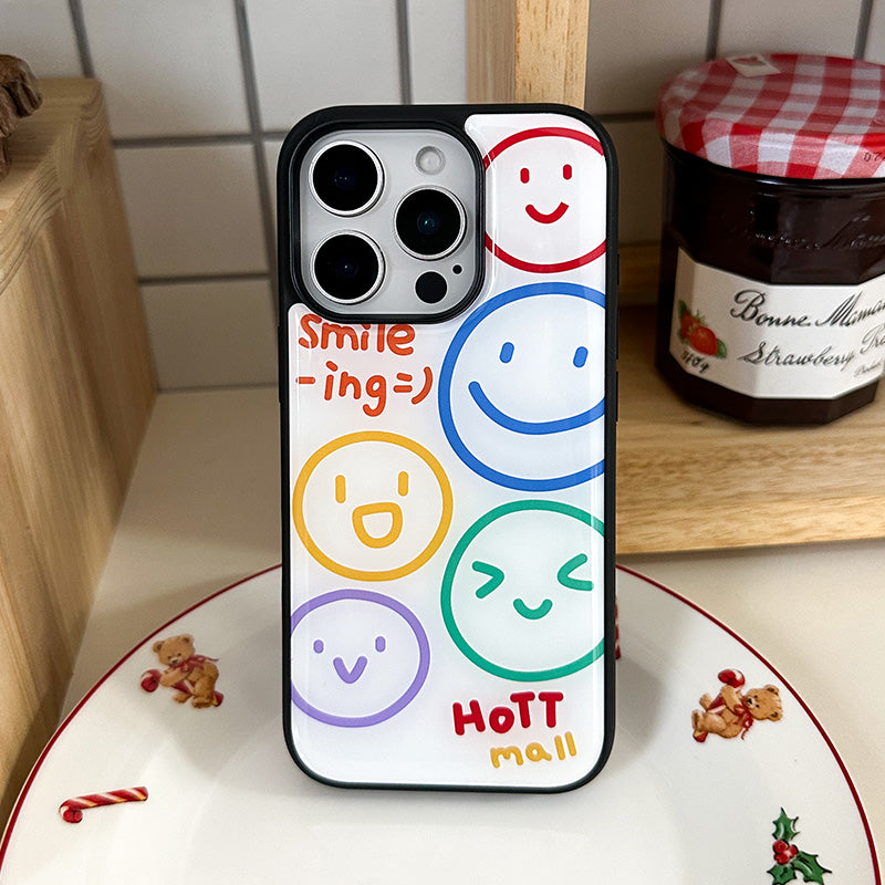 Beige Smiling Bumper Phone Case