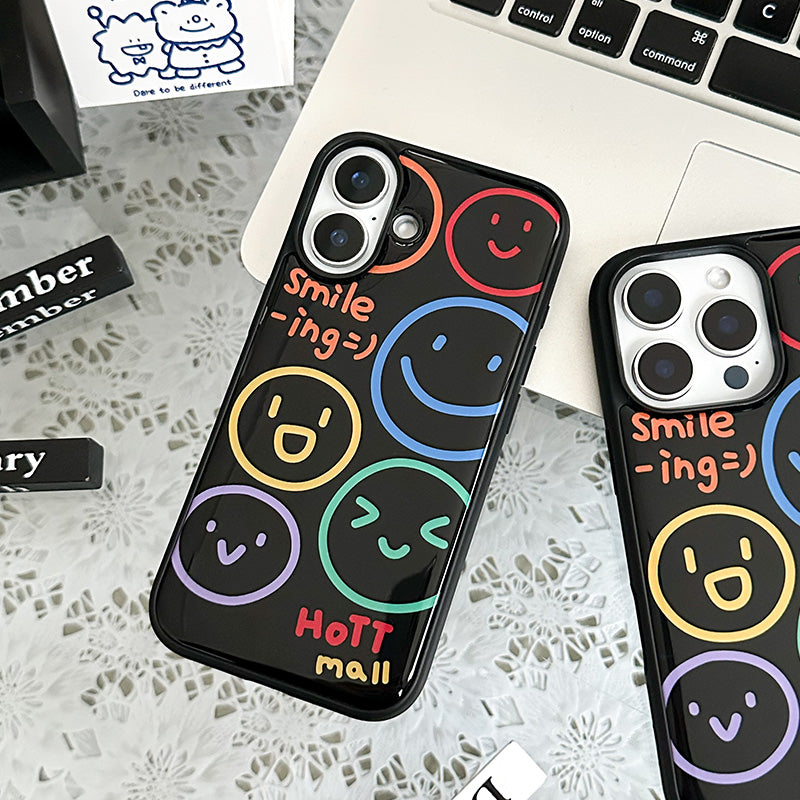 Beige Smiling Bumper Phone Case