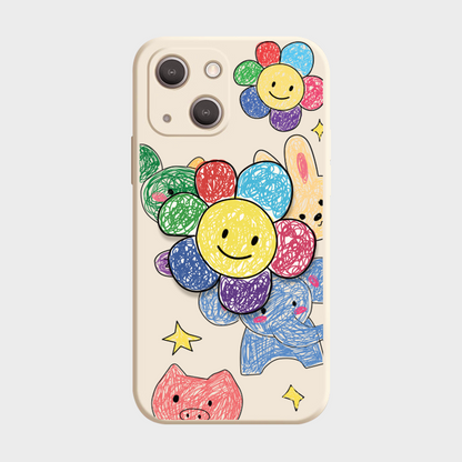 Rainbow Sketch Mobile Phone Case Smart Tok Set